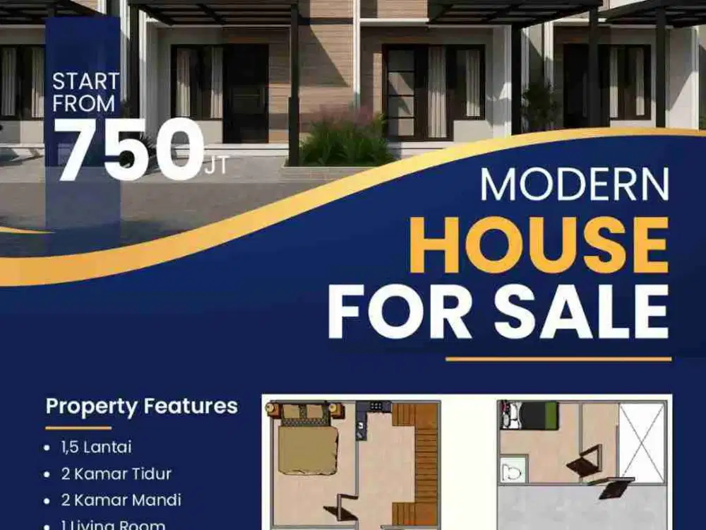 Rumah Townhouse Bintara Akses 2 Mobil dekat Stasiun Cakung