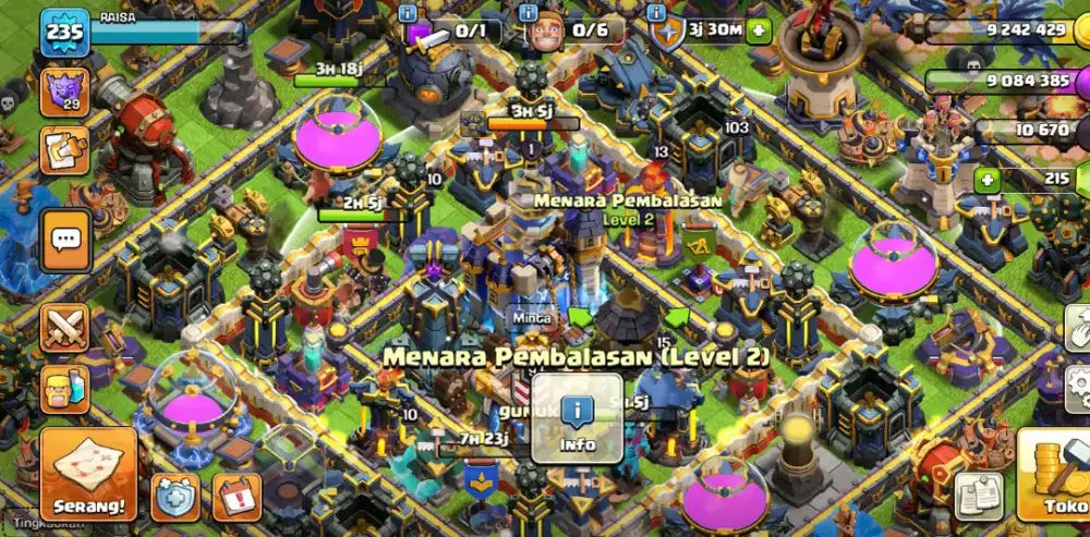 Jual akun coc th 18