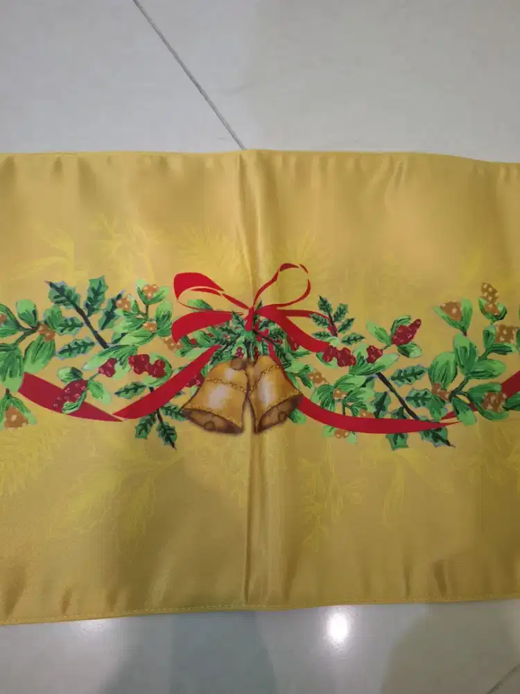 Table runner taplak meja panjang motif lonceng