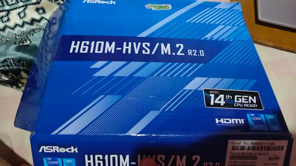 Motherboard ASRock H610M-HVS/M.2 R2.0 (LGA 1700) - BNOB Baru