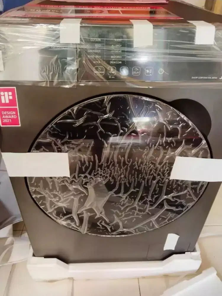 Mesin cuci SHARP front loading 1 tabung kapasitas 12,5kg ES-FL1212SX