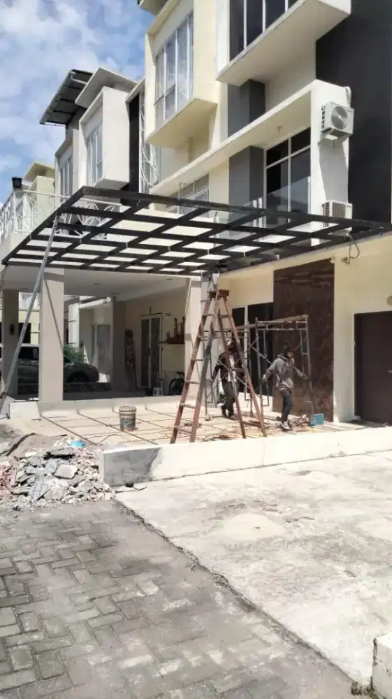 Kanopi rangka hollow 30x90 galvanis