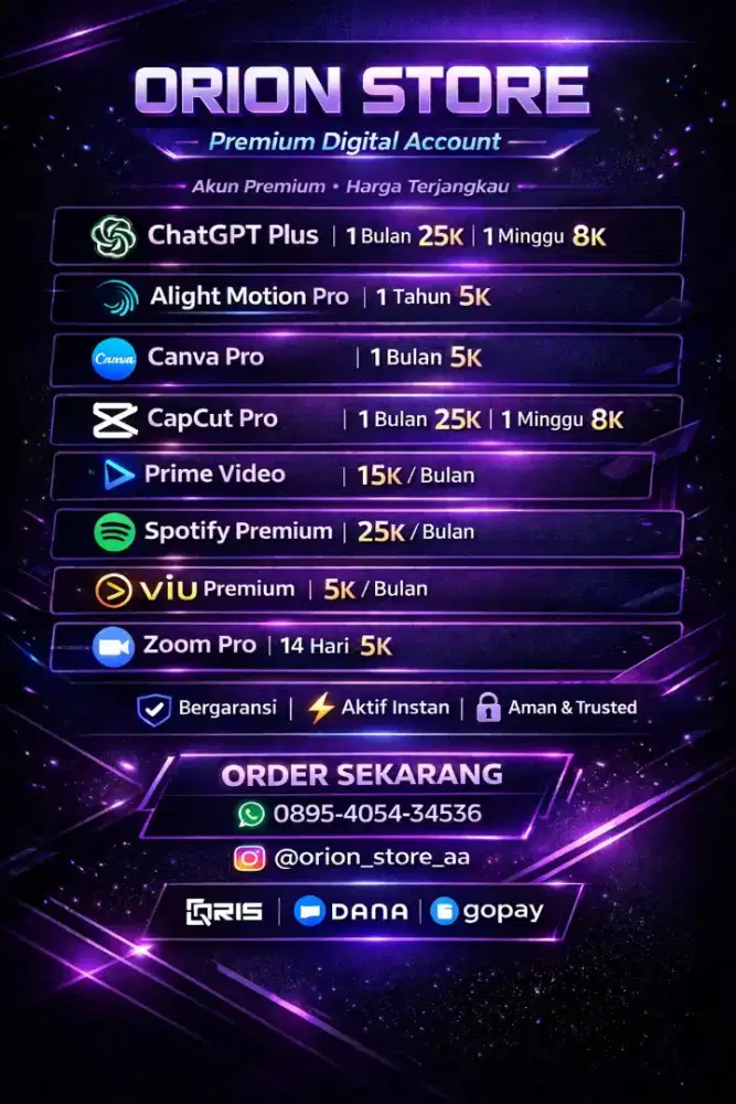 Aplikasi premium murah, bergaransi dan terpercaya