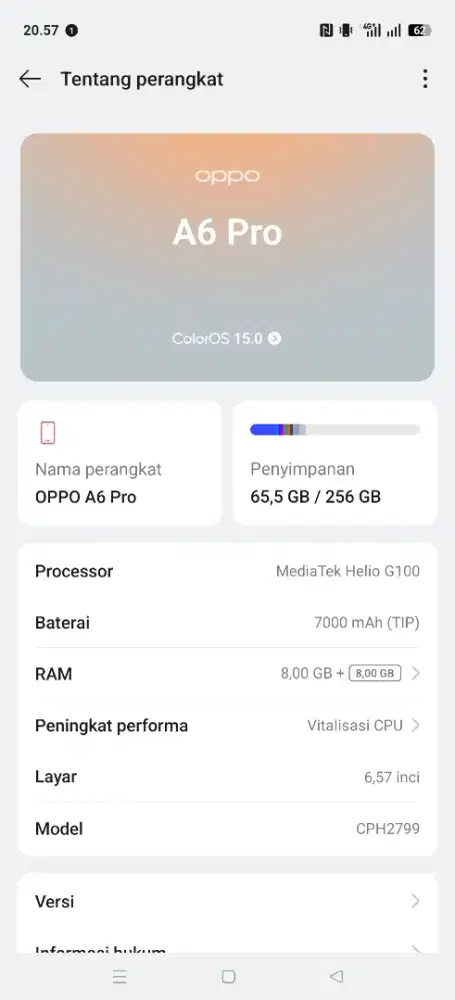 DIJUAL HP Oppo A6 Pro