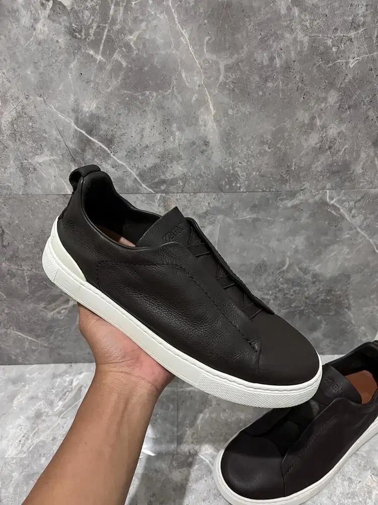 Sepatu Zegna Original sneakers slip on bekas prelov not louis gucci lv