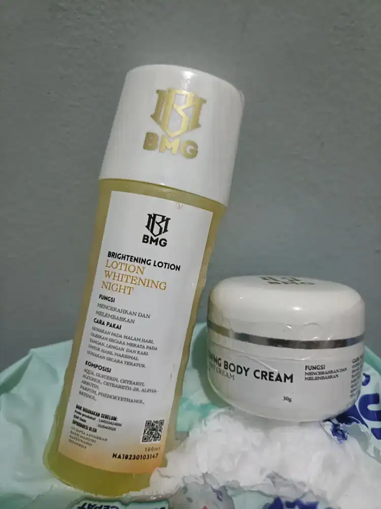 BMG body cream&lotion night cream pencerah badan