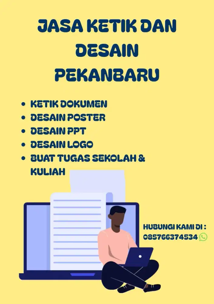 Jasa Ketik Dokumen & Desain Grafis Cepat Pekanbaru (Murah & Rapi)