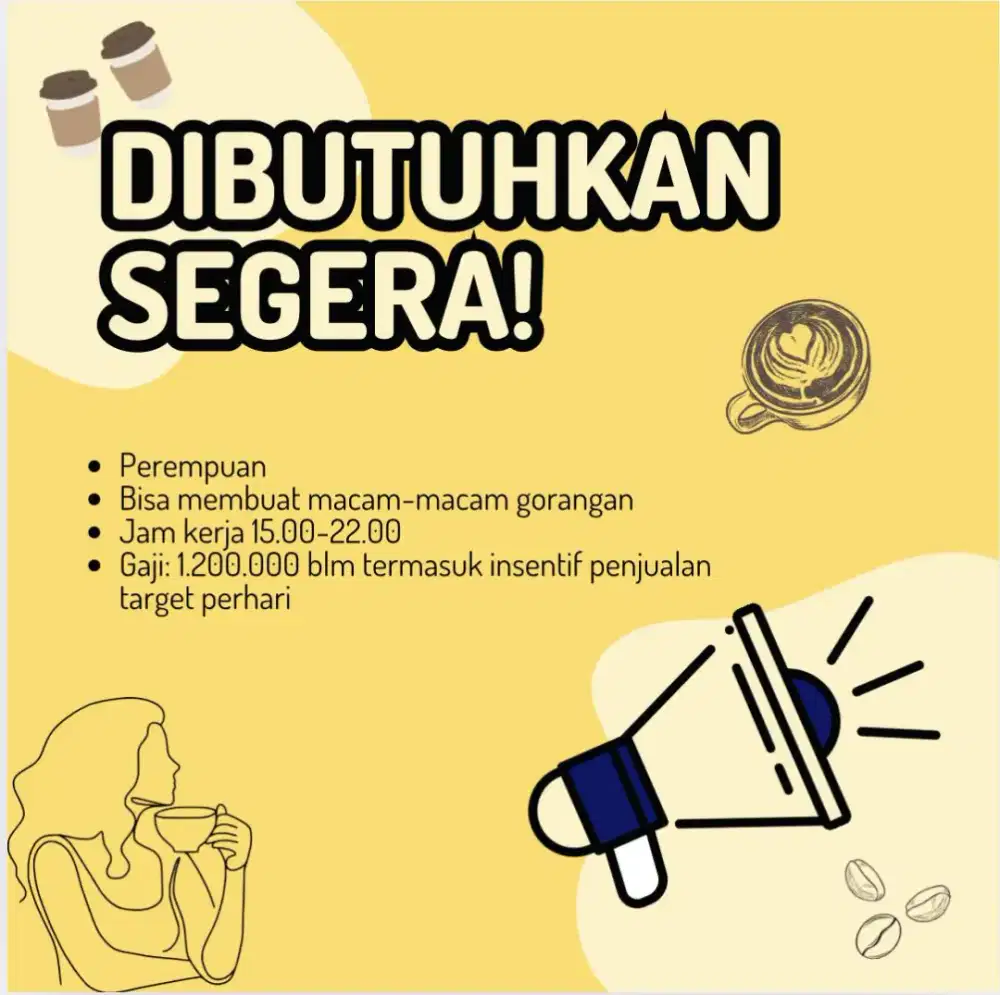 Dicari Karyawan Jaga Stand Dimsum