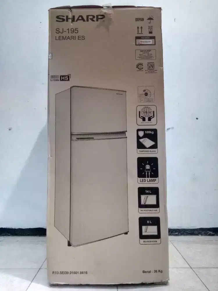 Dijual Kulkas 2 pintu Sharp SJ 195