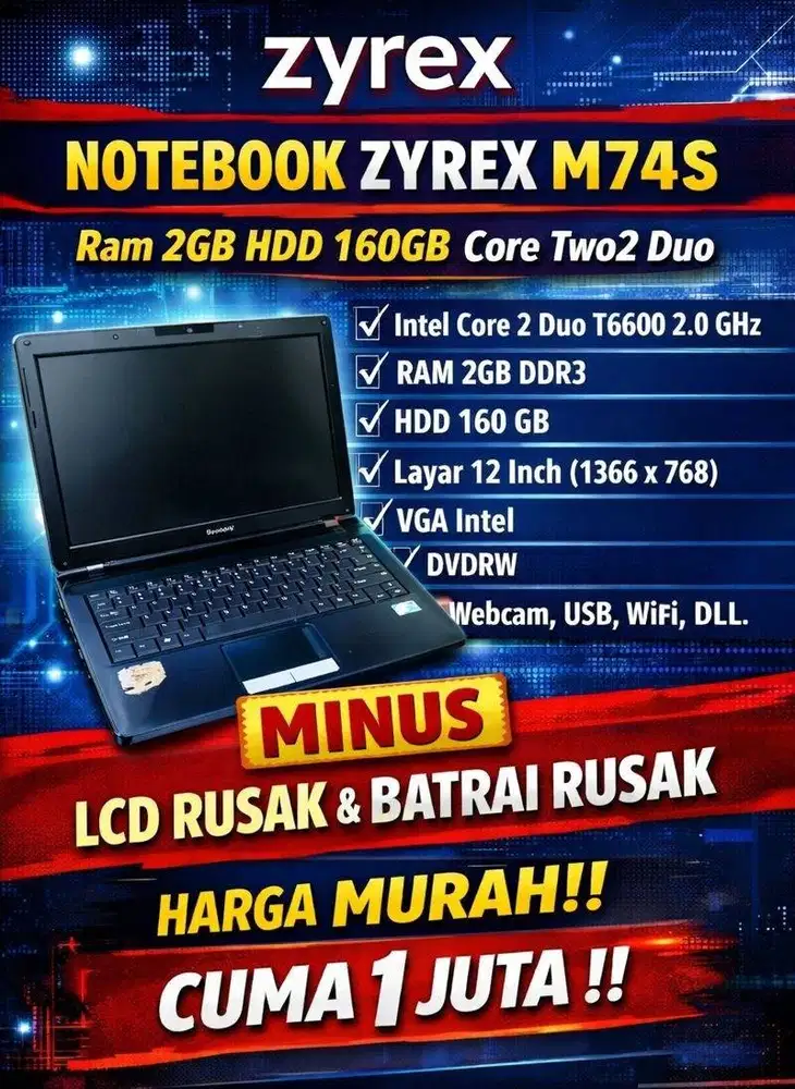 NOTEBOOK ZYREX M74S