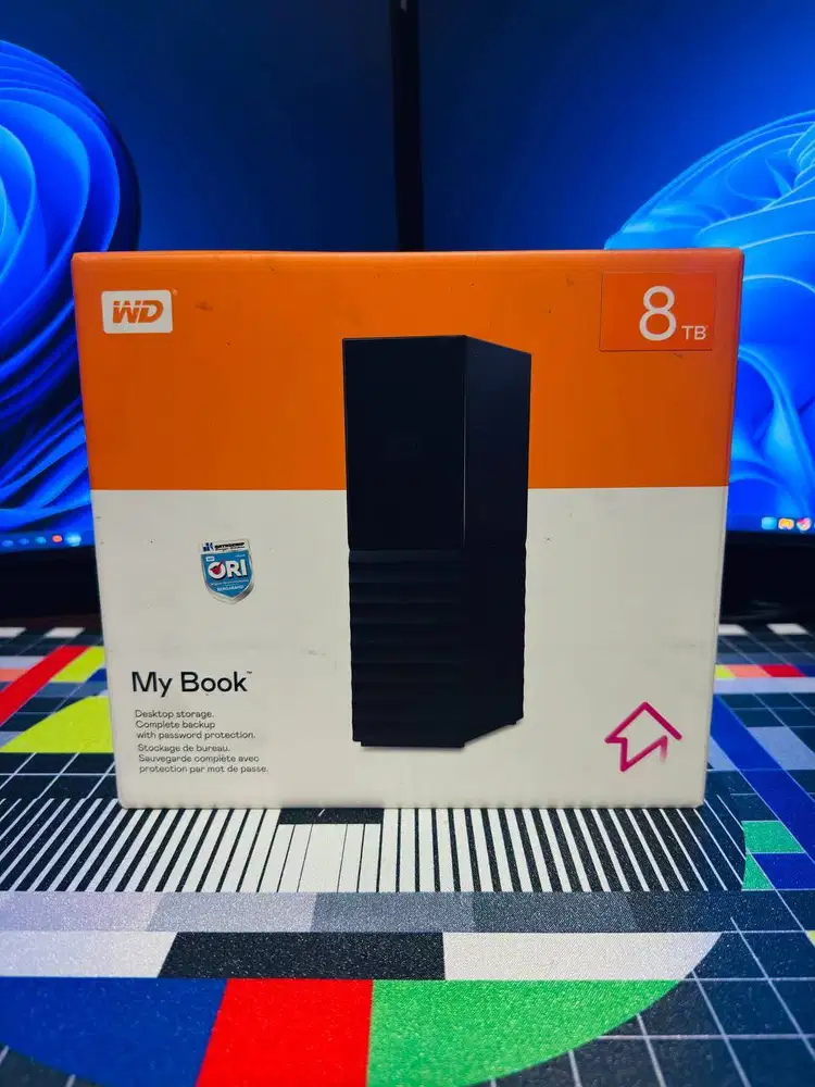 HARDISK EKSTERNAL MYBOOK WD 8TB LENGKAP DUS
