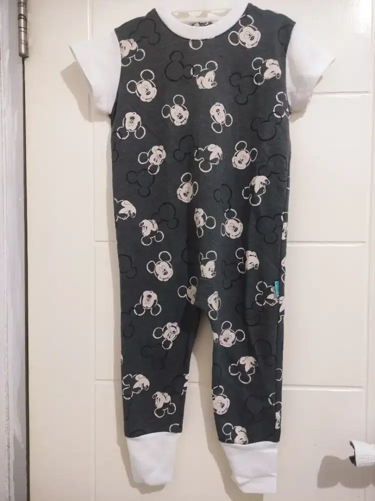 Jumper/jumpsuit anak cowo motif Mickey mouse