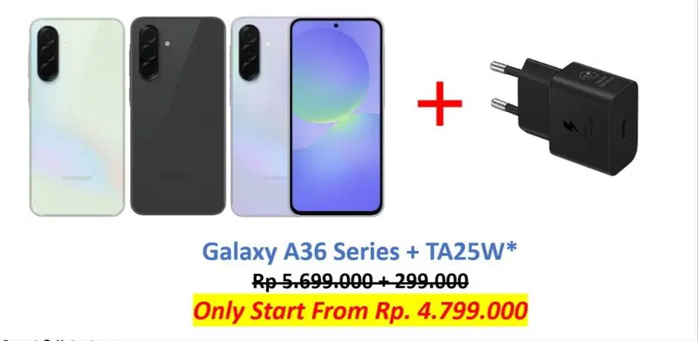 Samsung Galaxy a36 free adalter harga baru