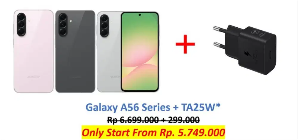 Samsung a56 promo potongan harga + free adapter