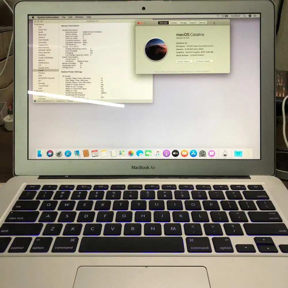 MacBook Air 13 inch 1.8Ghz i5/ Storage 256GB/ 4GB Ram