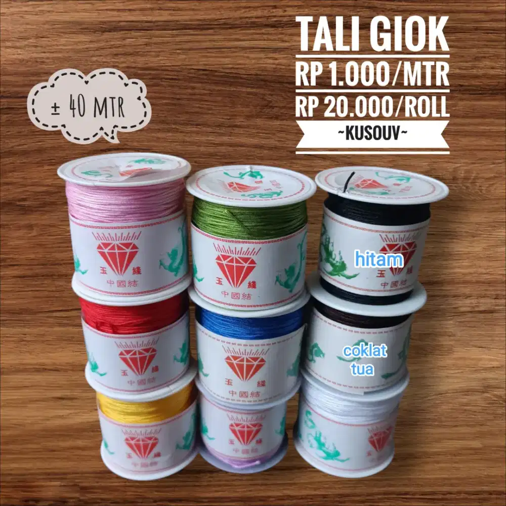 Tali Giok/Tali Cina/Tali China/Tali Gelang/Tali Shambala/Sambala
