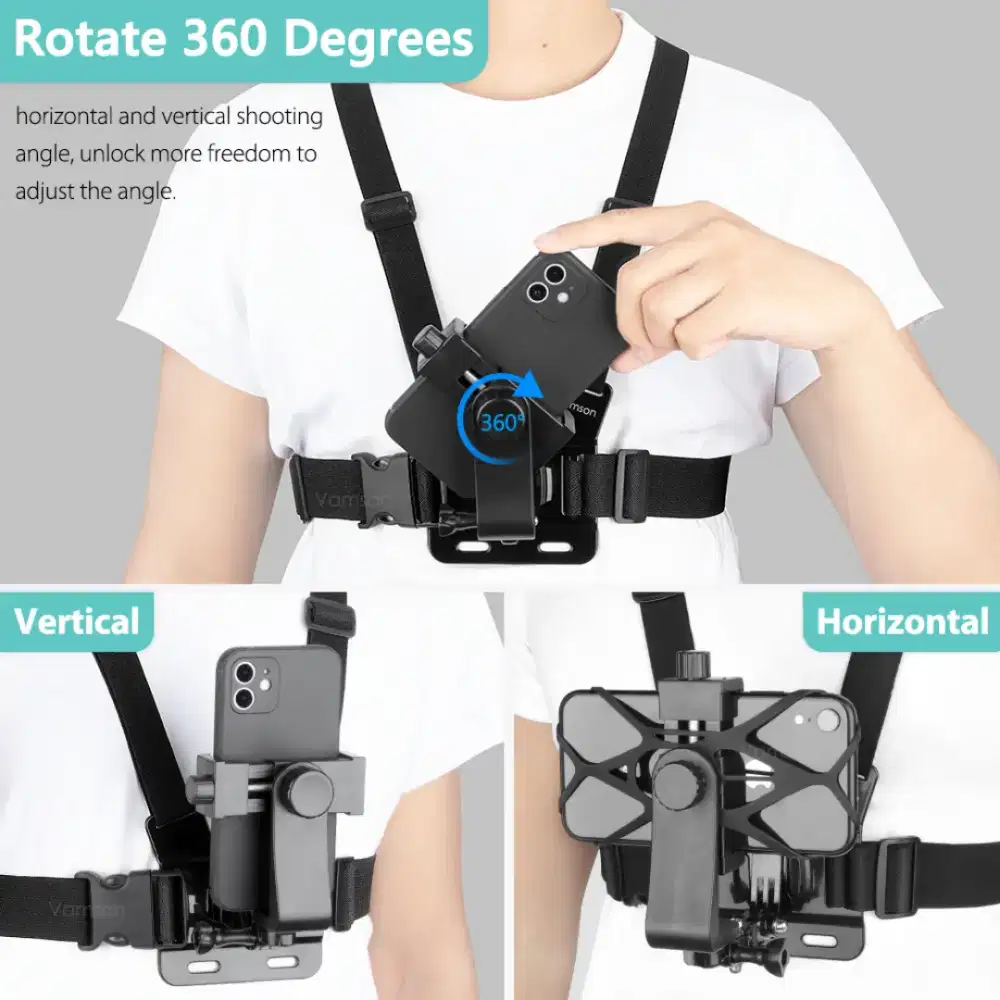 Chest Strap For GoPro and Smartphone Holder Hp Adjustable