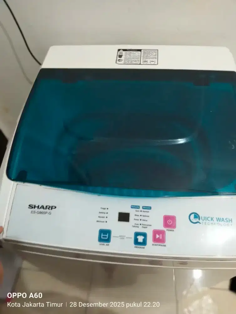 Mesin cuci sharp 1 tabung