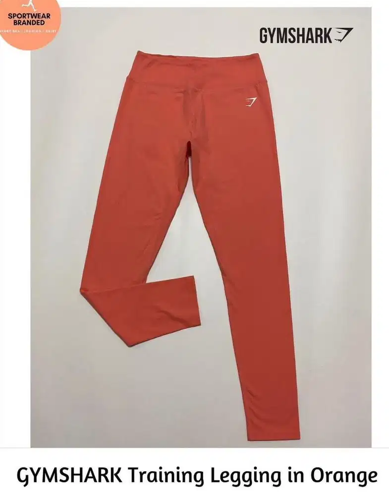 PRELOVED GYMSHARK WOMEN 7/8 TRAINING TIGHTS ORANGE