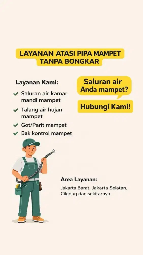 JASA SALURAN AIR , GOT & BAK KONTROL MAMPET