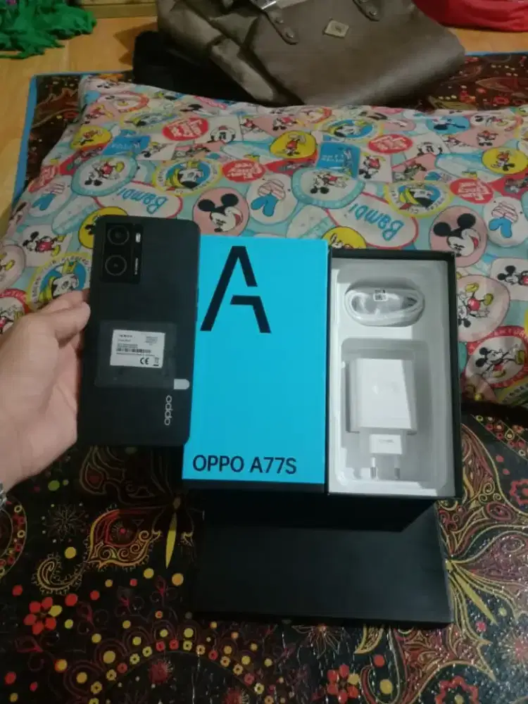 OPPO A77S Fullset warna Black