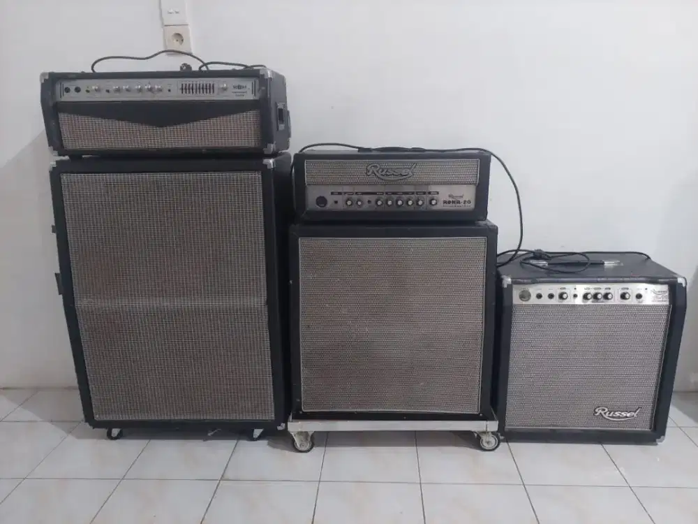 Dijual borongan ampli bas 2 unit, 1 unit ampli gitar