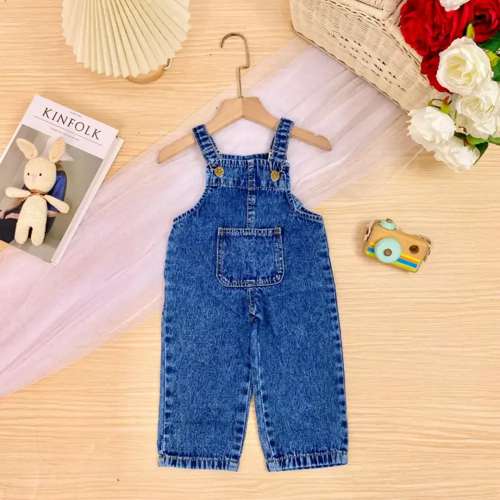 Overall jeans anak usia 1-6th