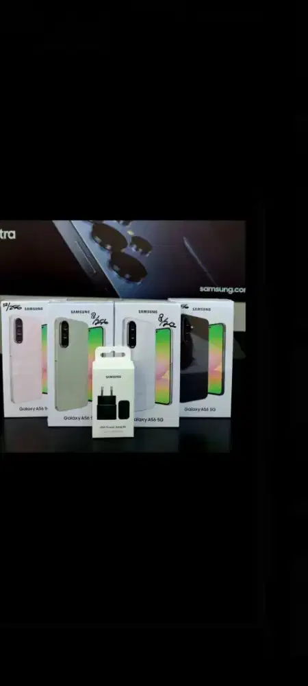 Samsung galaxy A56 ram 12gb 5G dan8/256 + adaptor charger