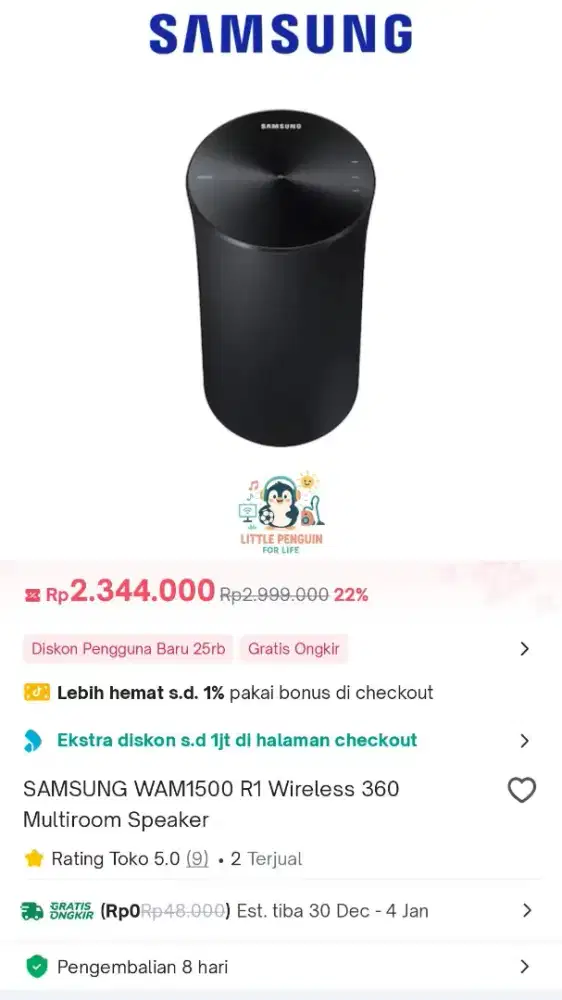 *JUAL SPEKER SAMSUNG WIRELES AUDIO 360*