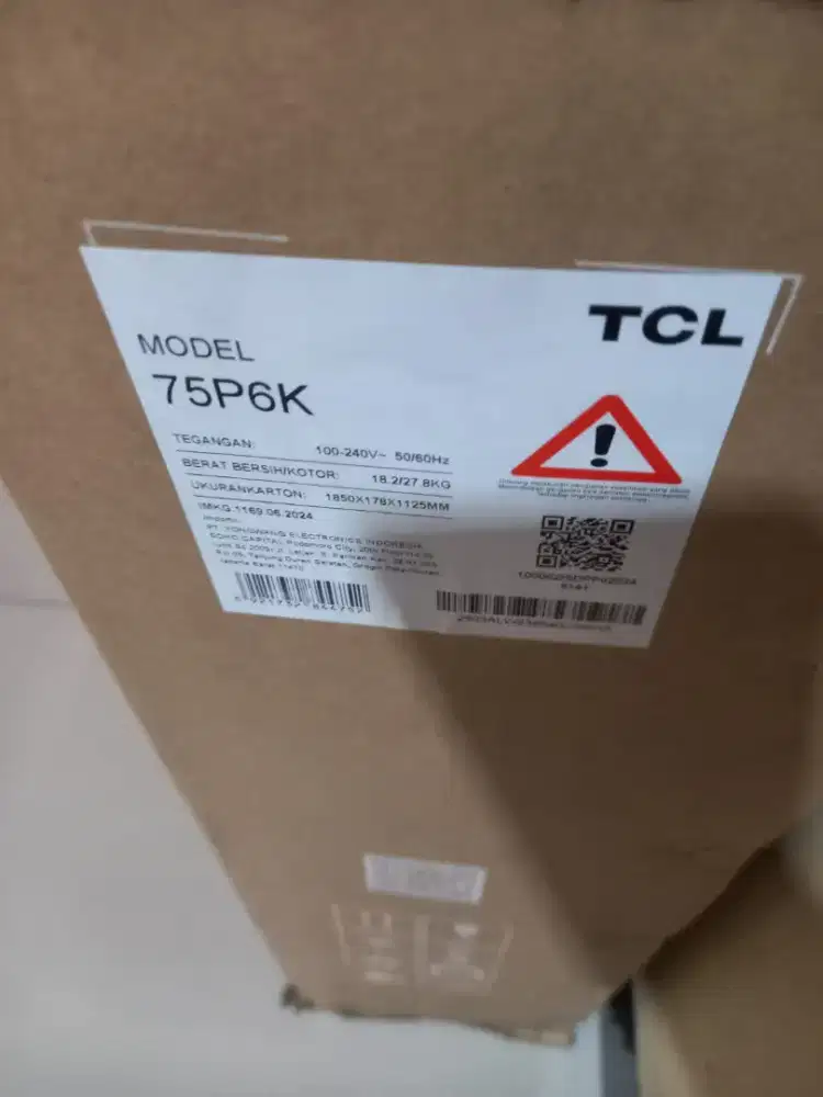 TERMURAH ANDROID TV TCL 75P6K GOGGLE TV UHD 4K BARU SEGEL GARANSI RESM