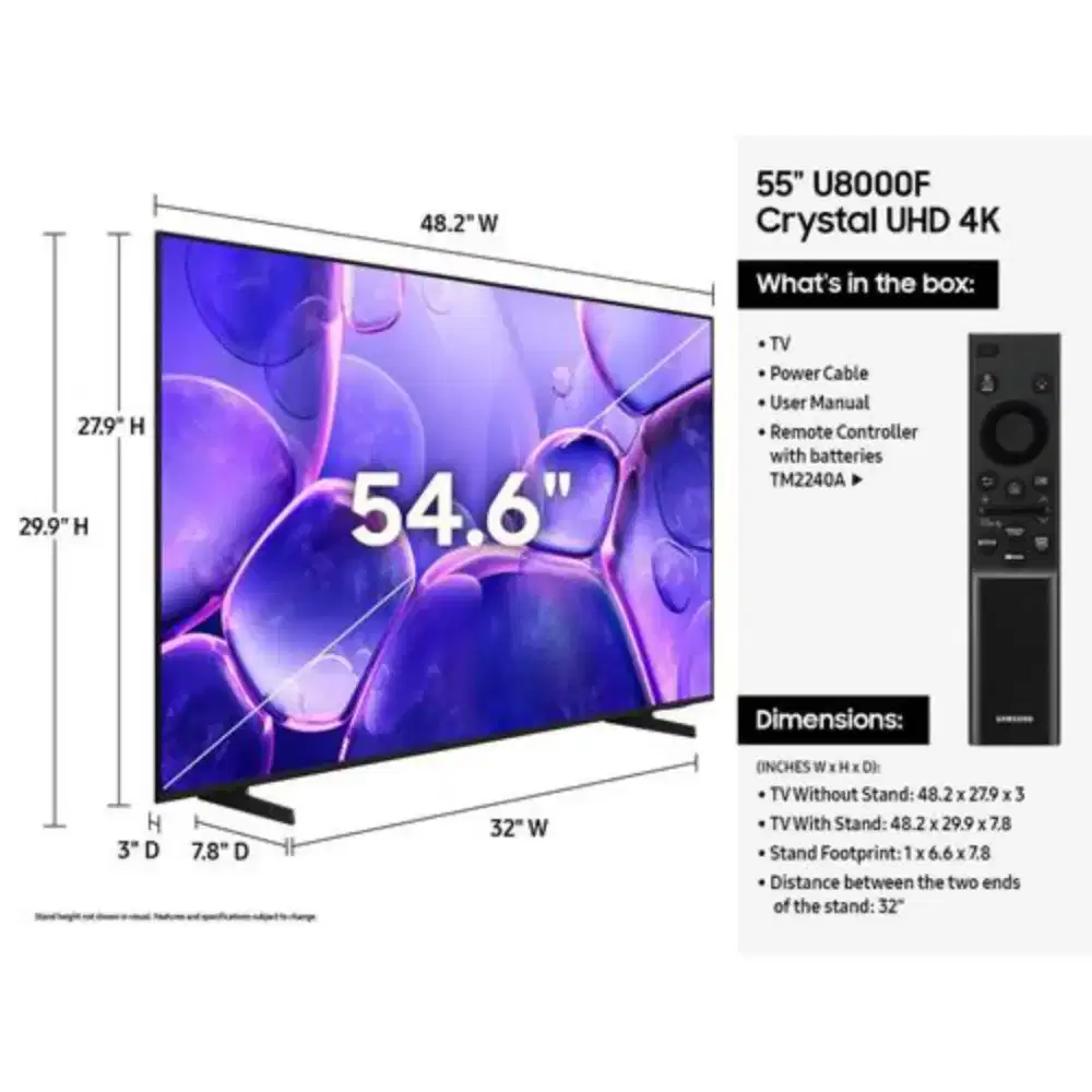 TERMURAH SMART TV SAMSUNG 55 INCH U8000F BARU SEGEL GARANSI RESMI