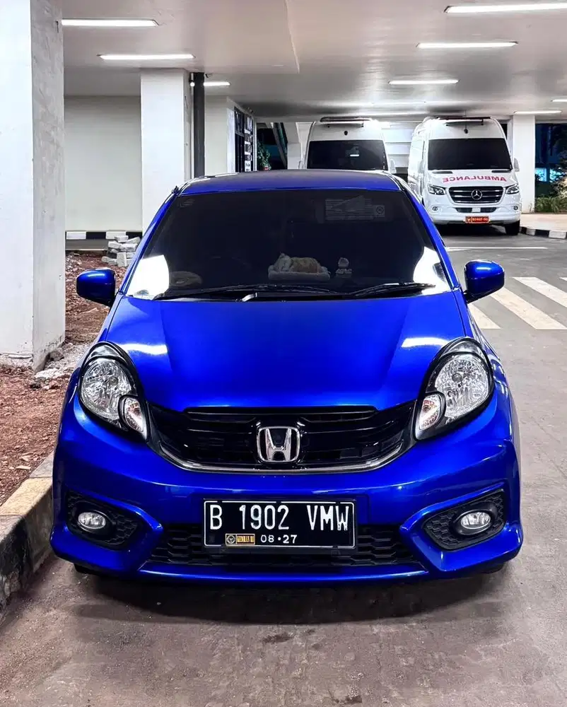 Honda Brio Satya E 2017 Matic Biru | Pajak 2027 | Siap Pakai