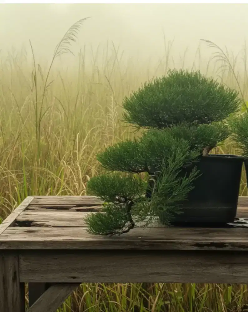 Bonsai Cemara Udang Cascade Style