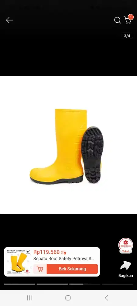 Sepatu buot safety ujung baja