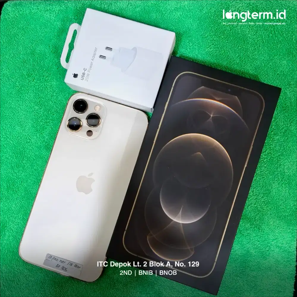 iPhone 12 Pro Max 128gb iBox Free adapter Fullset Ori