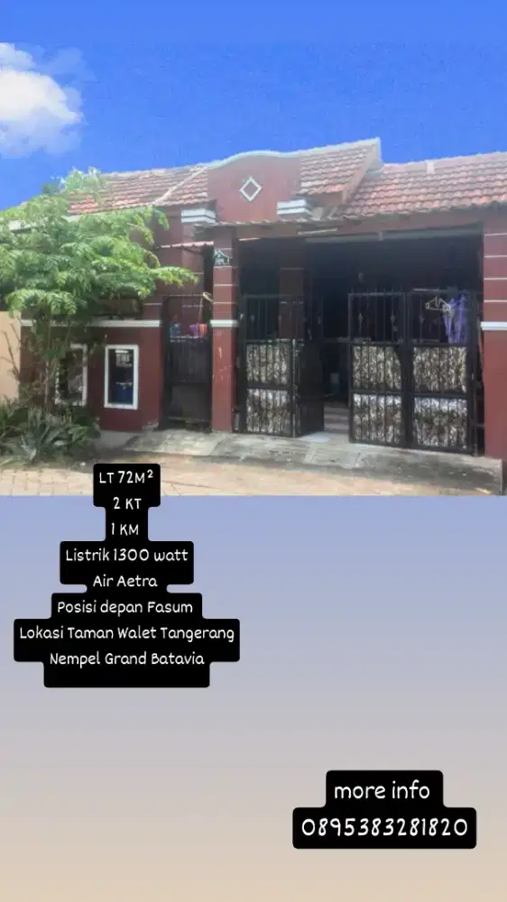 (HARUS TERJUAL!!) Dijual rumah taman walet pasar kemis