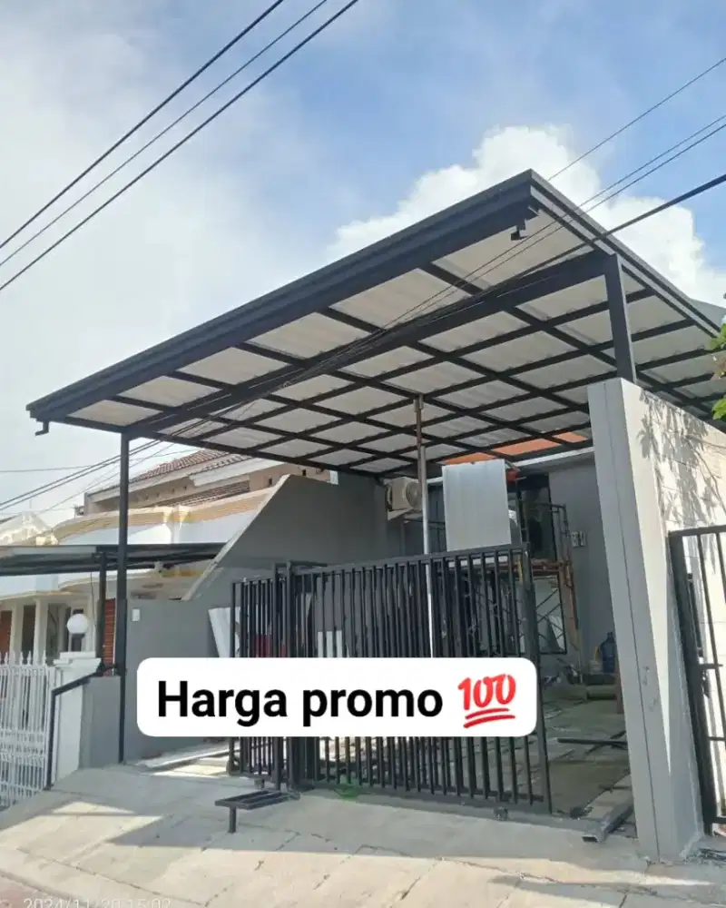 Kanopi baja ringan minimalis modern