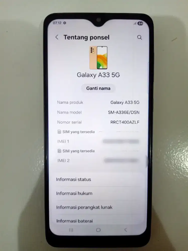 Samsung A33 Ram 8/256