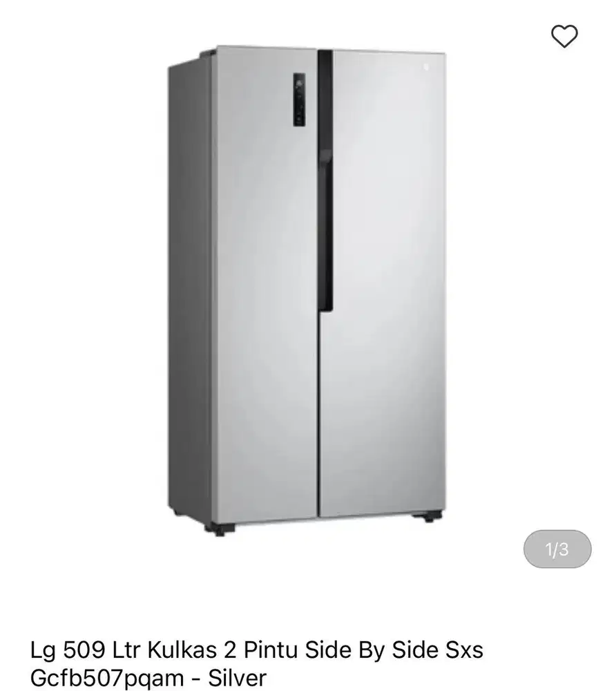 LG kulkas 2 pintu side by side 509Ltr bisa cicilan syarat KTP