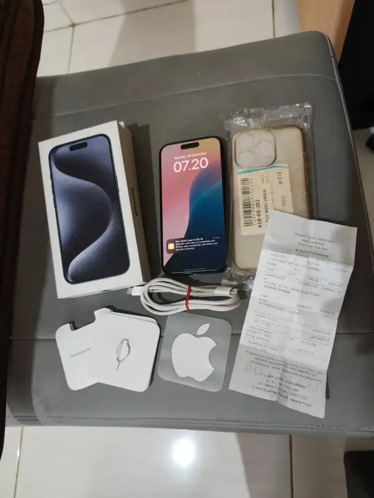 For Sale Iphone 15 Pro 256gb blue titanium Ex Digimap Fullset Ori 100%