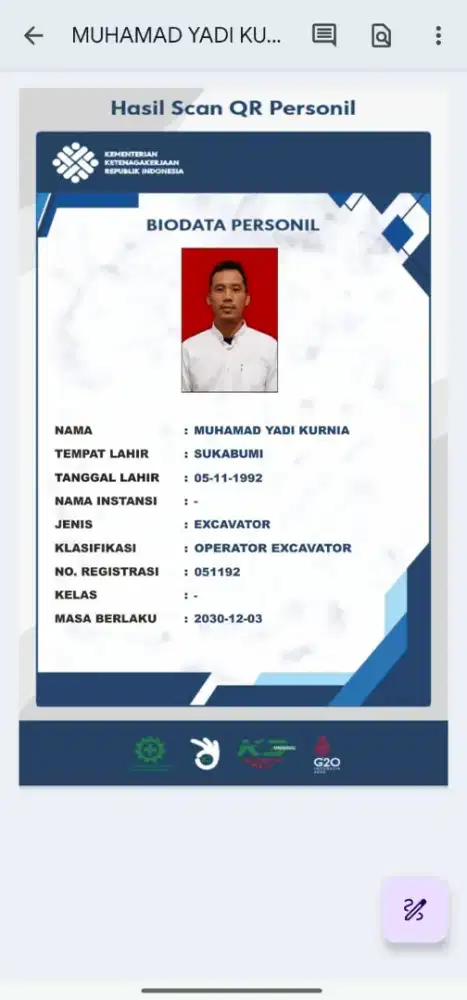 Cari lowongan operator excavator