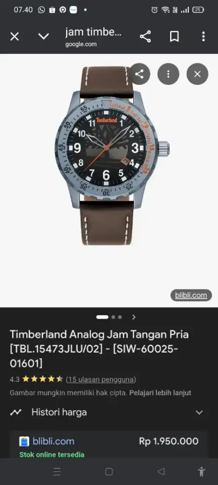 Jam tangan Timberland 15473J