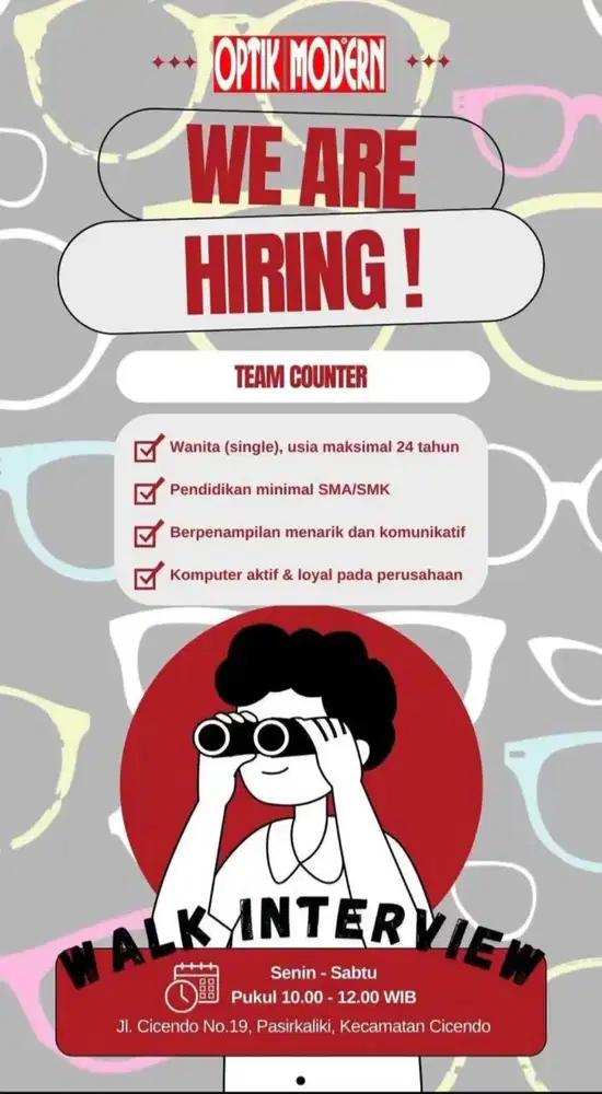 Lowongan kerja SPG (team counter) area bandung