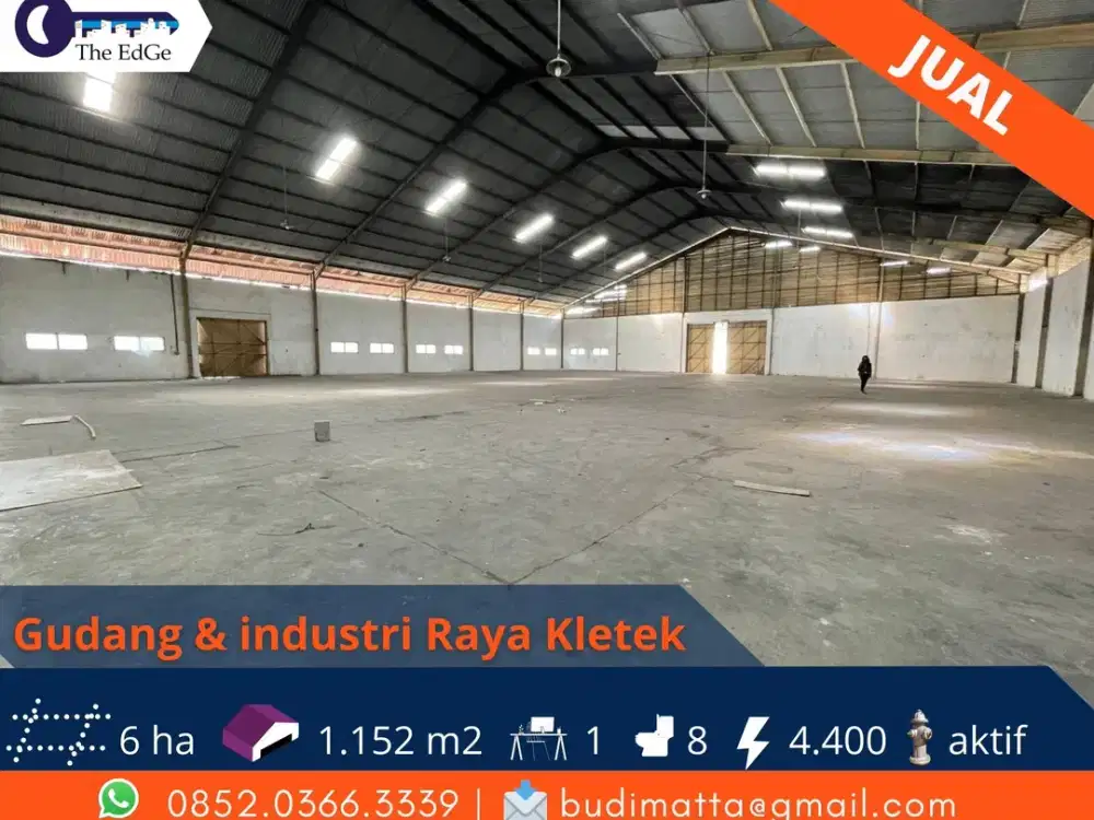 disewakan gudang dan industri 1.152 m2 atap di garansi kalau bocor  The EdGe