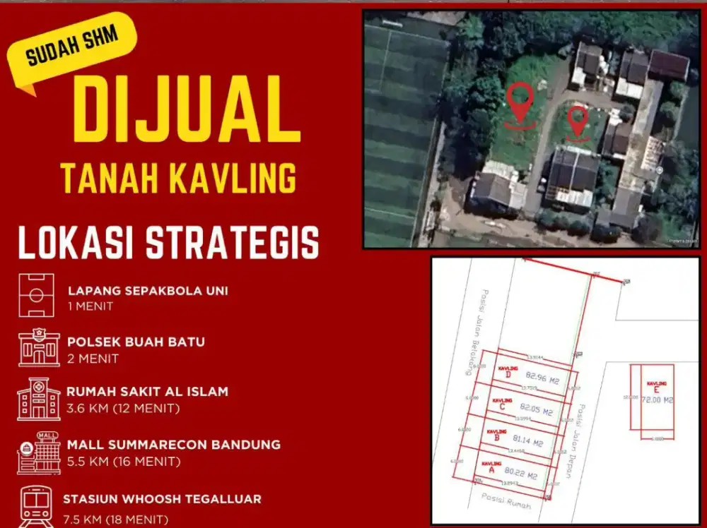 Kavling siap bangun strategis batu raden