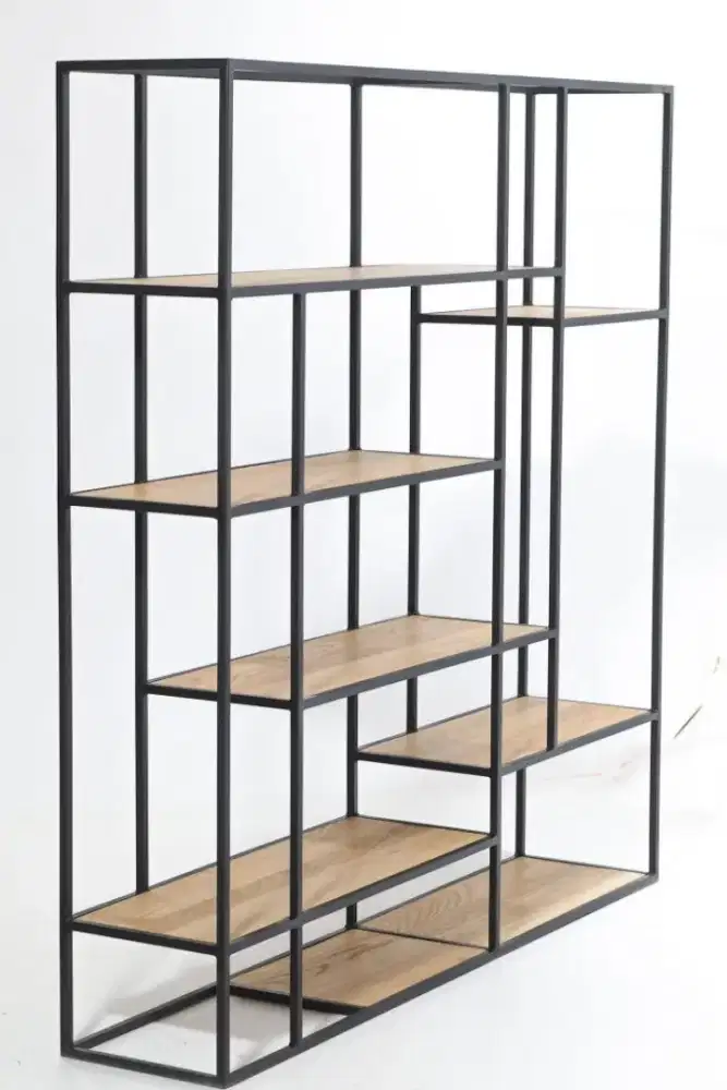 Partisi Industrial Rak Pajangan Sekat Ruangan Rak Hiasan Industrial