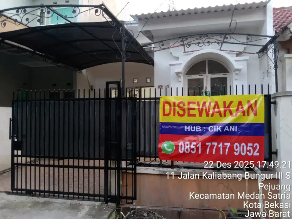 Disewakan Rumah Bekasi Utara
