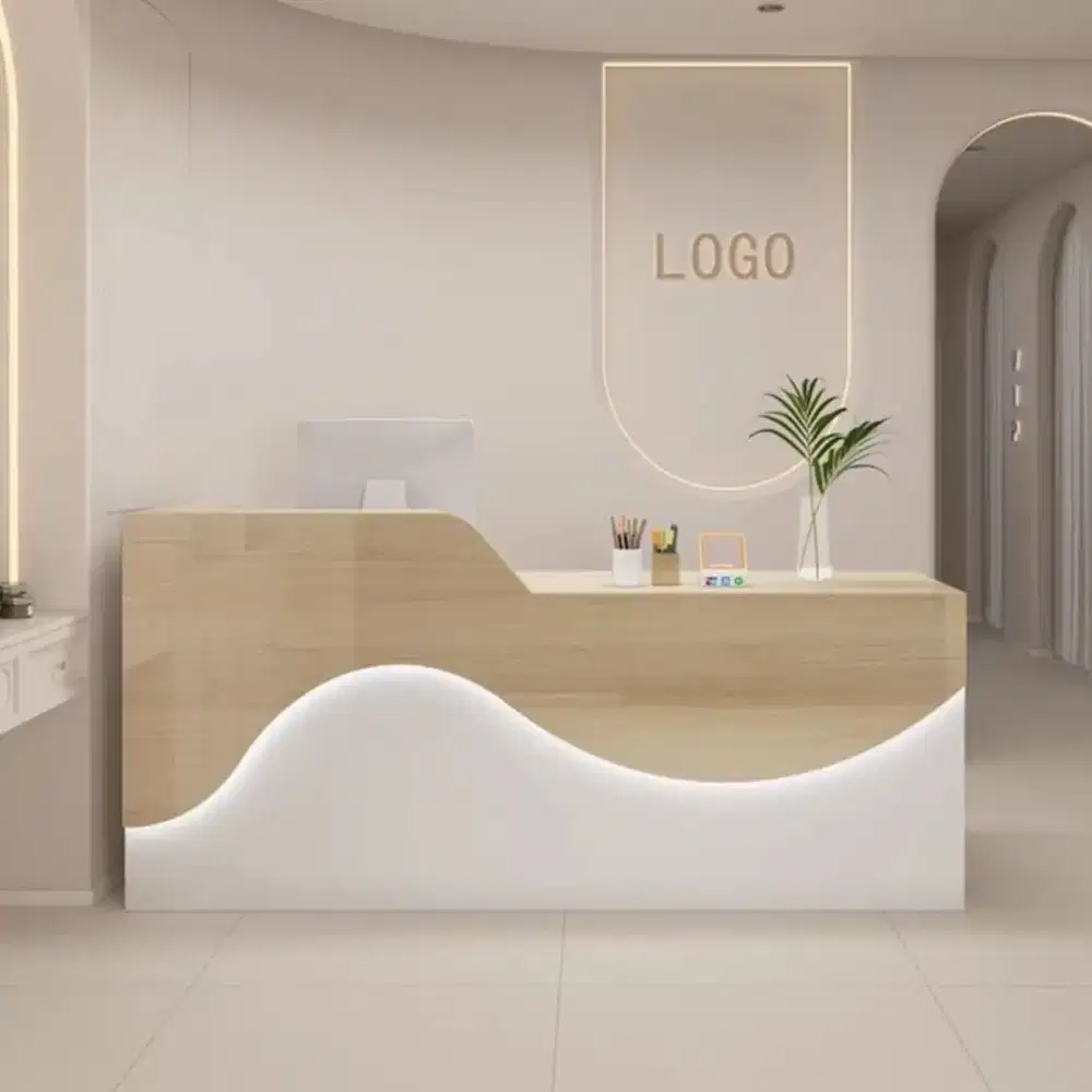 Meja Cashier Custom/Meja Kasir/Meja Receptionist/Meja Outlet Modern