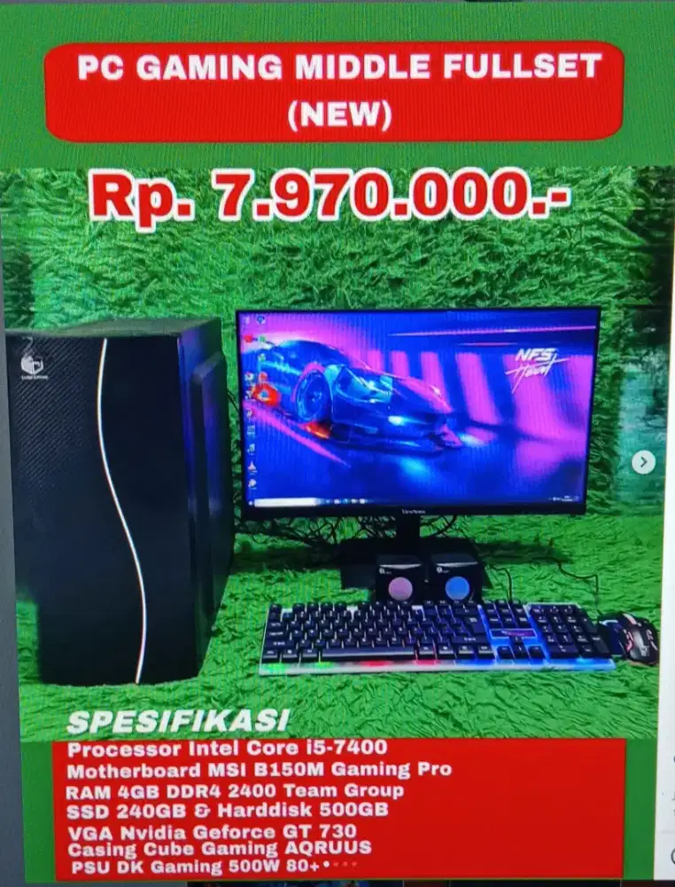 JUAL PC Gaming Middle Fullset (New)
