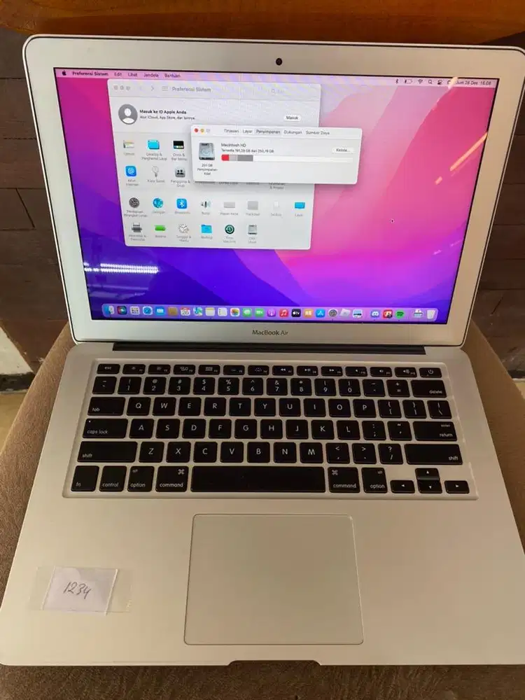 Macbook air apple (13 inch-2017) inter core i5 ram 8/256 gb